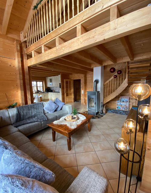 Blockhaus Willingen Wohnzimmmer